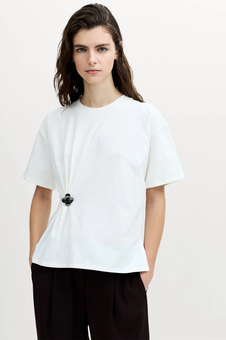 Rallie Flower Cinched Tee