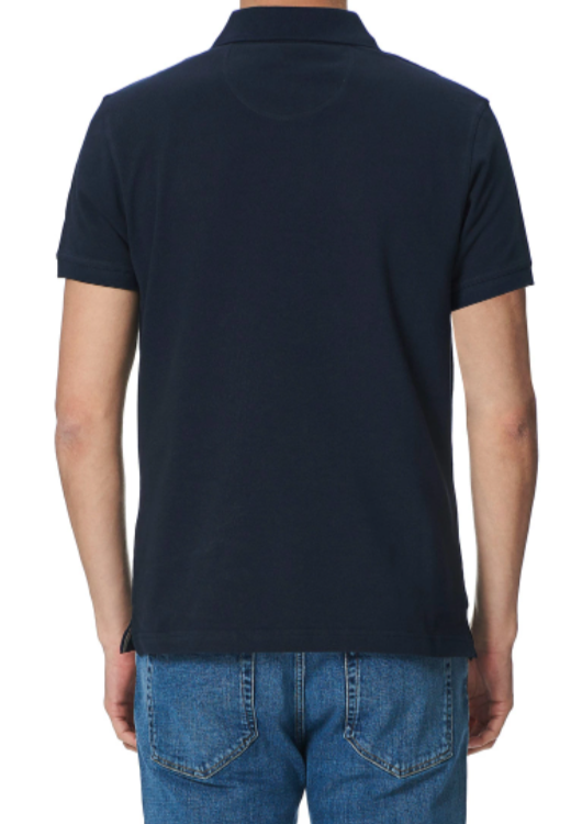 Pique Tartan Polo Navy
